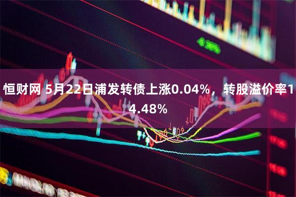 恒财网 5月22日浦发转债上涨0.04%，转股溢价率14.48%